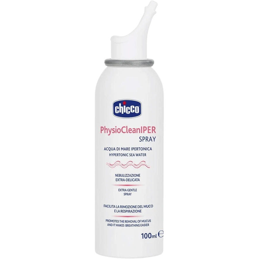 Chicco PhysioCleanIPER Гипертонический назальный спрей с морской водой 12м+, 100 мл: цены и характеристики
