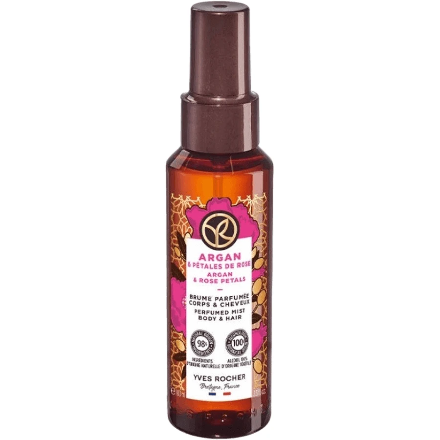 Yves Rocher Парфумований спрей для тіла та волосся Argan & bio rua з Марокко 100 мл: ціни та характеристики