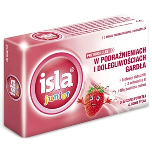 Ісла Юніор (Isla Junior) для дітей з 4 років, зі смаком полуниці, 20 льодяників