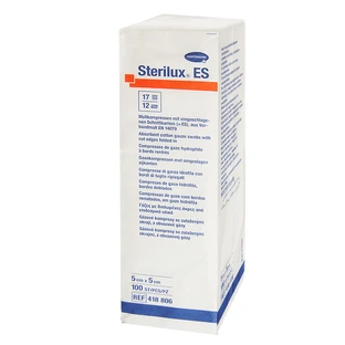 Sterilux ES, неионные марлевые тампоны, 17 нитей, 12 слоев, 5 см x 5 см, 100 штук