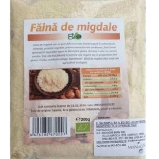 Белая миндальная мука Organic, 200 г, Managis