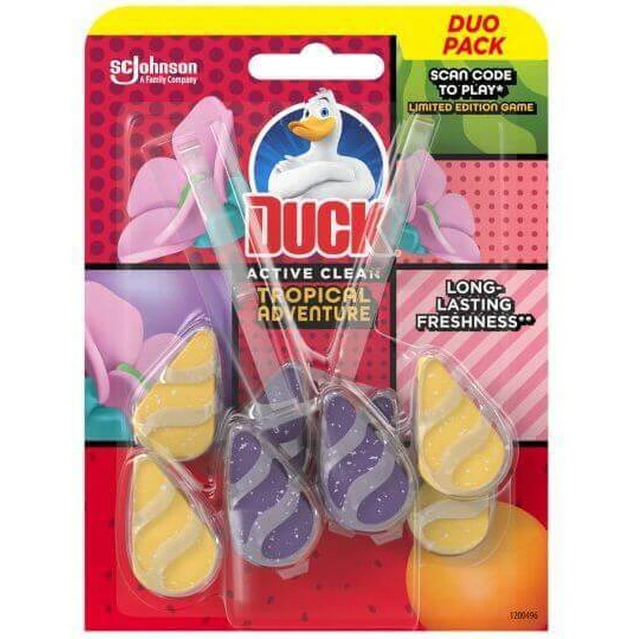 Утенок туалетный блок Active Clean duo Tropical 2 шт: цены и характеристики