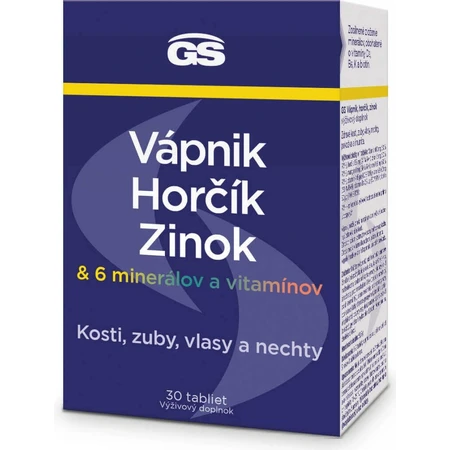 GS Кальцій, магній, цинк, 30 тбл 1×30 тбл, харчова добавка: ціни та характеристики