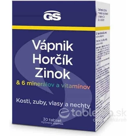 GS Кальцій, магній, цинк, 30 тбл 1×30 тбл, харчова добавка: ціни та характеристики