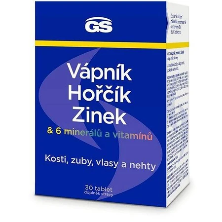 GS Кальцій, магній, цинк, 30 тбл 1×30 тбл, харчова добавка: ціни та характеристики