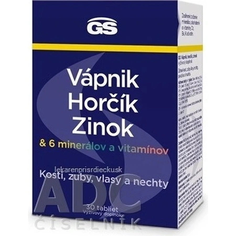 GS Кальцій, магній, цинк, 30 тбл 1×30 тбл, харчова добавка: ціни та характеристики