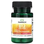 Swanson B-12 с фолатом, витамин B12 и фолиевая кислота, со вкусом клубники, 100 пастилок: цены и характеристики