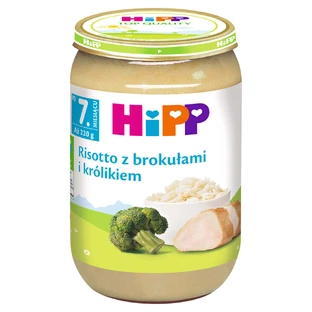 HiPP Блюдо, ризотто из брокколи и кролика, после 7 месяцев, 220 г.