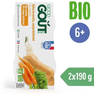 Good Goût Organic Butternut Squash and Carrot Puree 2 x 190 g