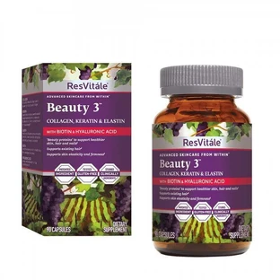 Beauty 3 - Коллаген, кератин и эластин (464798), 90 капсул, ResVitale