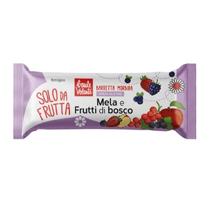 Solo da Frutta безглютеновий органічний м'який батончик з яблуками та ягодами, 30 г, Baule Volante
