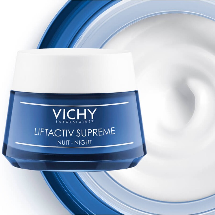 Крем для обличчя Vichy Liftactiv Supreme Нічний тривалої дії: корекція зморшок і пружність шкіри, 50 мл: ціни та характеристики