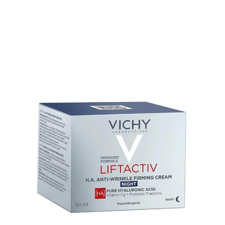 Нічний розгладжувальний крем Vichy Liftactiv H. A. з Гіалуроновою кислотою для корекції зморшок шкіри обличчя 50 мл: ціни та характеристики
