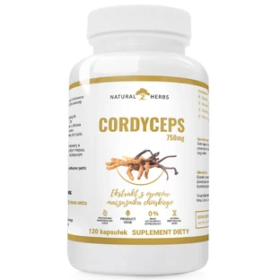 AltoPharma Natural Herbs Кордицепс 750 мг, булава чиски, 120 капсул