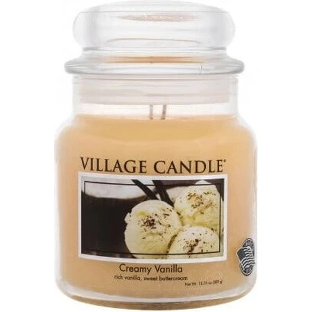 Village Candle Ароматична свічка у склі - Вершкова ваніль - Ванільне морозиво, середня 1×1 шт: ціни та характеристики