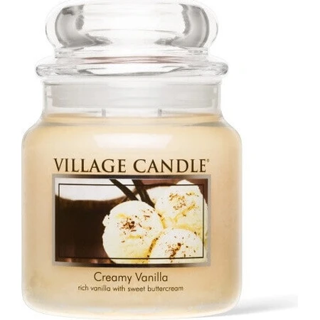Village Candle Ароматична свічка у склі - Вершкова ваніль - Ванільне морозиво, середня 1×1 шт: ціни та характеристики