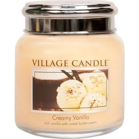 Village Candle Ароматична свічка у склі - Вершкова ваніль - Ванільне морозиво, середня 1×1 шт: ціни та характеристики