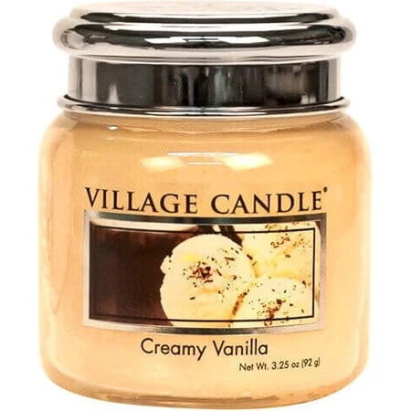 Village Candle Ароматична свічка у склі - Вершкова ваніль - Ванільне морозиво, середня 1×1 шт: ціни та характеристики