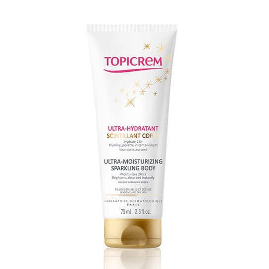 Іскристе зволожуюче молочко для тіла Topicrem Ultra, 75 мл, NIGY: ціни та характеристики