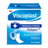 Лейкопластырь ЗМ Viscoplast Polopor, нетканая основа, 5 м х 25 мм