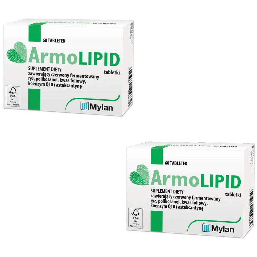 АрмоЛіпід Mylan ArmoLipid, 2 упаковки по 60 таблеток: ціни та характеристики