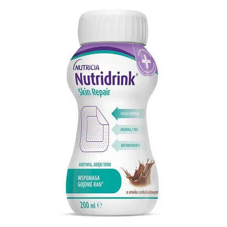 Энтеральное питание Nutridrink Skin Repair, со вкусом шоколада, 4 х 200 мл: цены и характеристики
