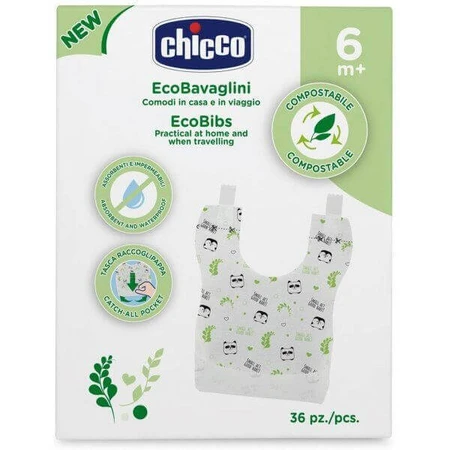 Chicco Одноразовые компостируемые нагрудники 36 шт.: цены и характеристики
