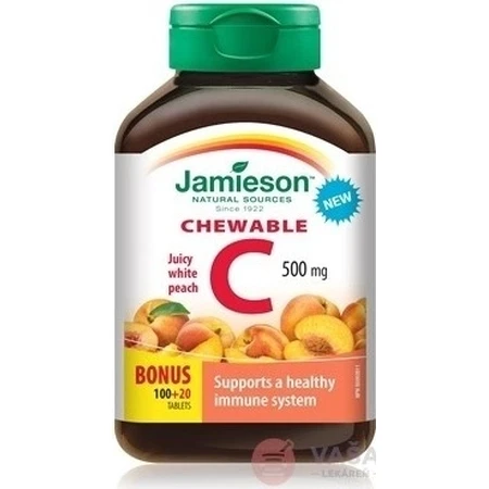 JAMIESON VITAMIN C 500 мг персик 1×120 табл.: ціни та характеристики
