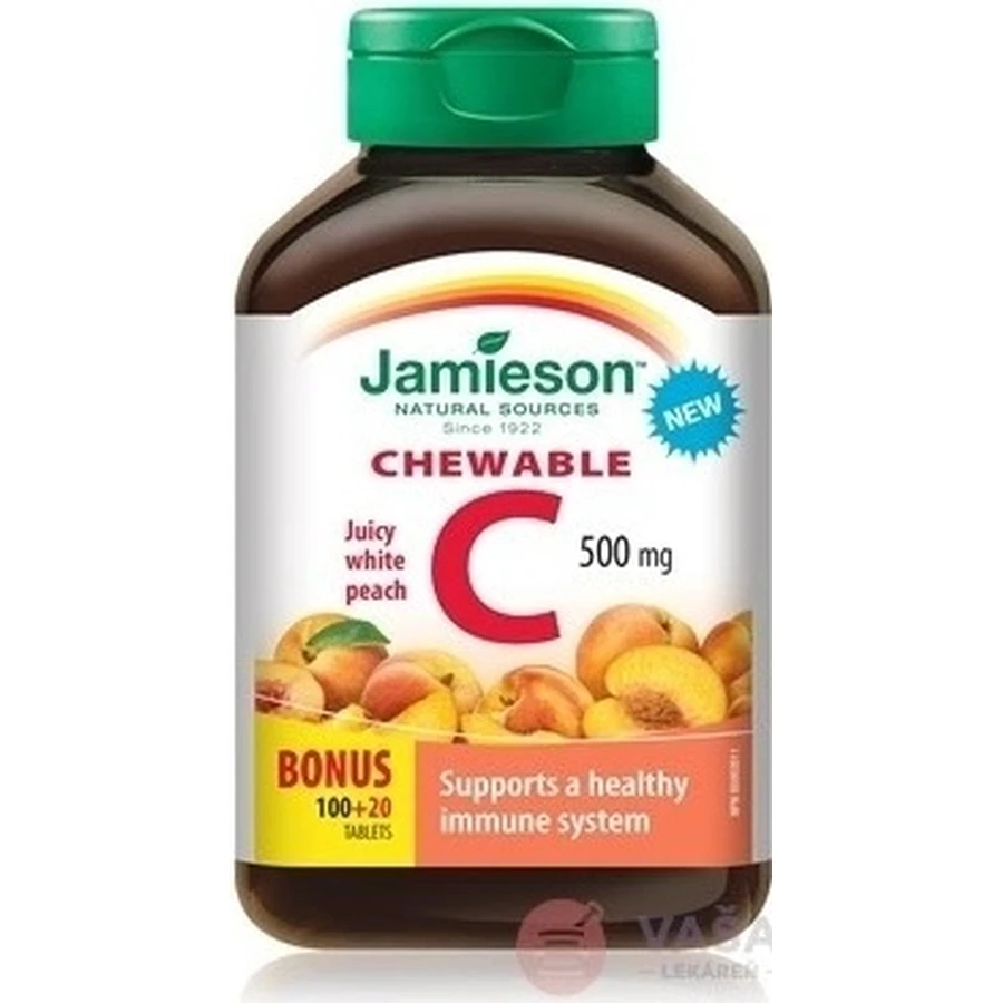 JAMIESON VITAMIN C 500 мг персик 1×120 табл.: ціни та характеристики