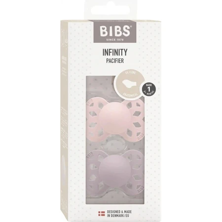 BIBS Infinity Анатомічні силіконові пустушки 2шт - розмір 2, Blossom / Dusky Lilac 1×2 шт, силіконові пустушки: ціни та характеристики