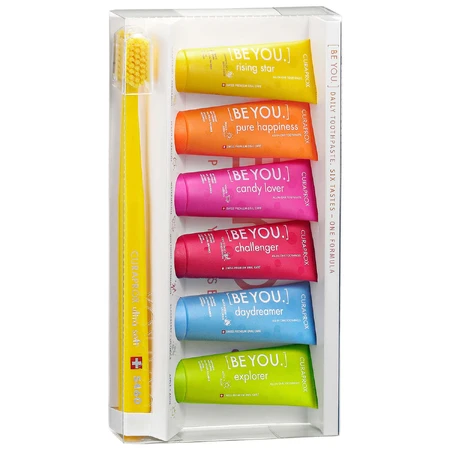 Набір Curaprox Be You Six-Taste-Pack, міні-зубна паста, 6 шт + зубна щітка CS 5460, 1 шт: ціни та характеристики