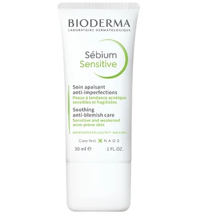 Bioderma Sebium Sensitive Заспокійливий і зволожуючий флюїд для шкіри, схильної до акне, 30 мл