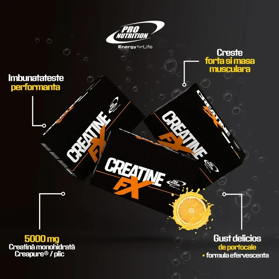 Creatine FX Pro Nutrition з апельсиновим смаком, 10 г х 25 пакетиків: ціни та характеристики