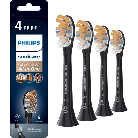 Змінні насадки Philips Sonicare Premium All-in-One HX9094/11, чорні 4 шт.: ціни та характеристики
