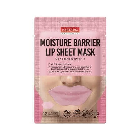 Увлажняющая маска для губ, 12 штук / 15 г, Purederm: цены и характеристики