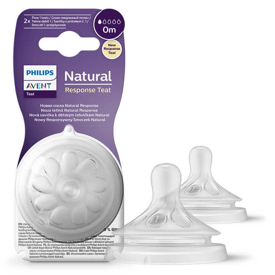 Соска Avent Natural Response SCY961/02, поток 1, с рождения, 2 шт.: цены и характеристики