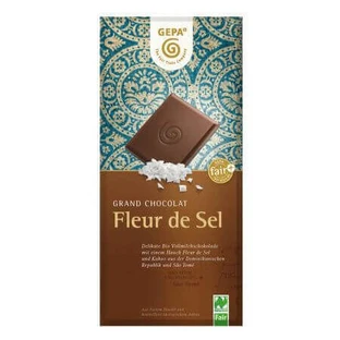 Органический шоколад с молоком и солью Fleur de Sel, 100 г, Gepa