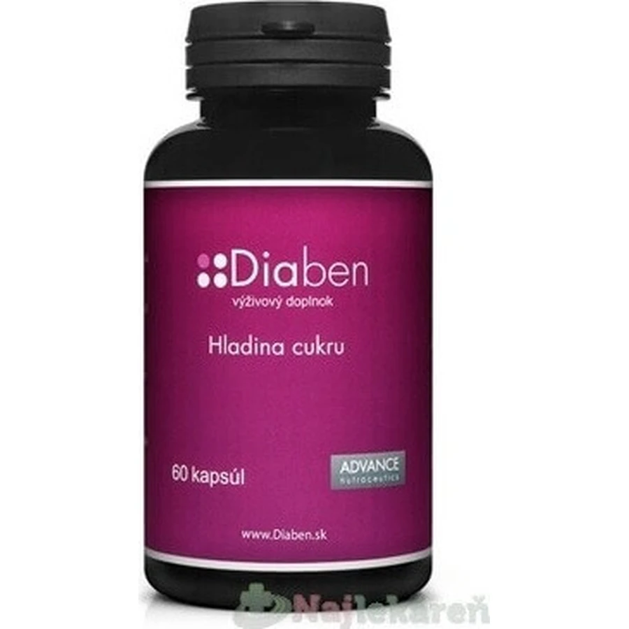 Diaben 60 cps - рівень цукру 1×60 cps, дієтична добавка: ціни та характеристики