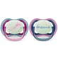 Пустышка Philips Avent Ultra Air фосфоресцирующая, 6-18 месяцев, 2 штуки, красный и синий, SCF376/14, Philips
