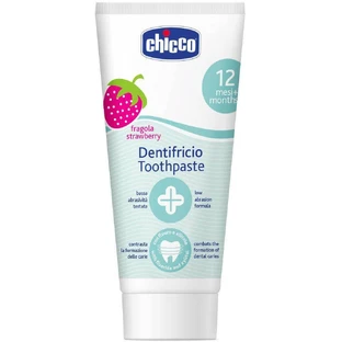 Chicco Зубная паста без фтора со вкусом клубники 12м+ 50 мл