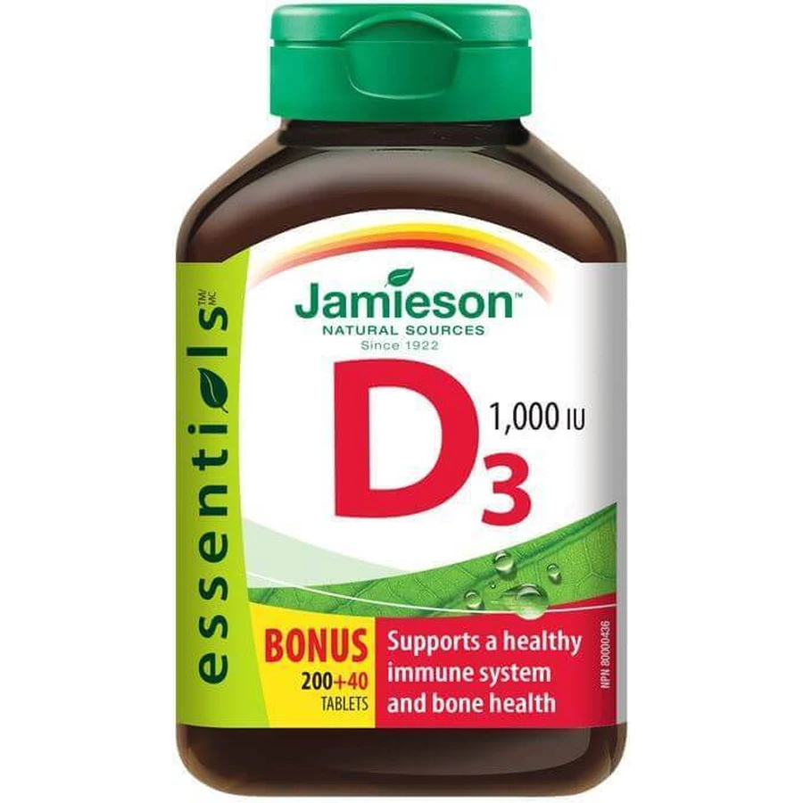Jamieson Витамин D3 1000IU 240 таблеток: цены и характеристики