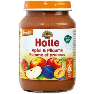 Holle органічний дитячий снек Яблуко та слива 190 г