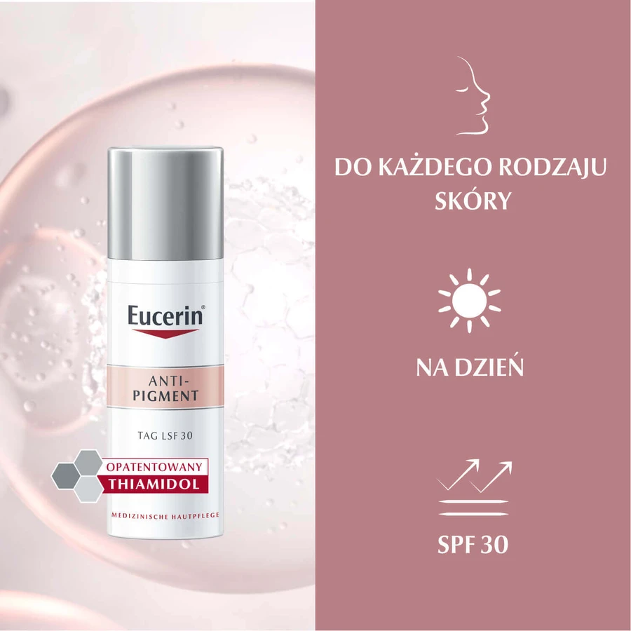 Eucerin Anti-Pigment, Денний крем від гіперпігментації з тіамідолом, SPF 30, 50 мл: ціни та характеристики