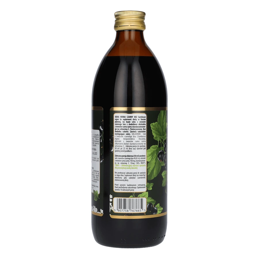SEMA Herba Black Elderberry, фруктовый сок, 500 мл: цены и характеристики