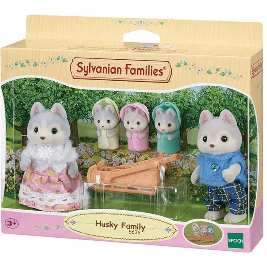 Набор из 4 фигурок щенков хаски Sylvanian Families, +3 года, Эпоха: цены и характеристики