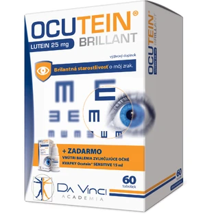 Ocutein BRILLANT Лютеїн 25 мг - DA VINCI 60 капсул + очні краплі Sensitive 15 мл безкоштовно