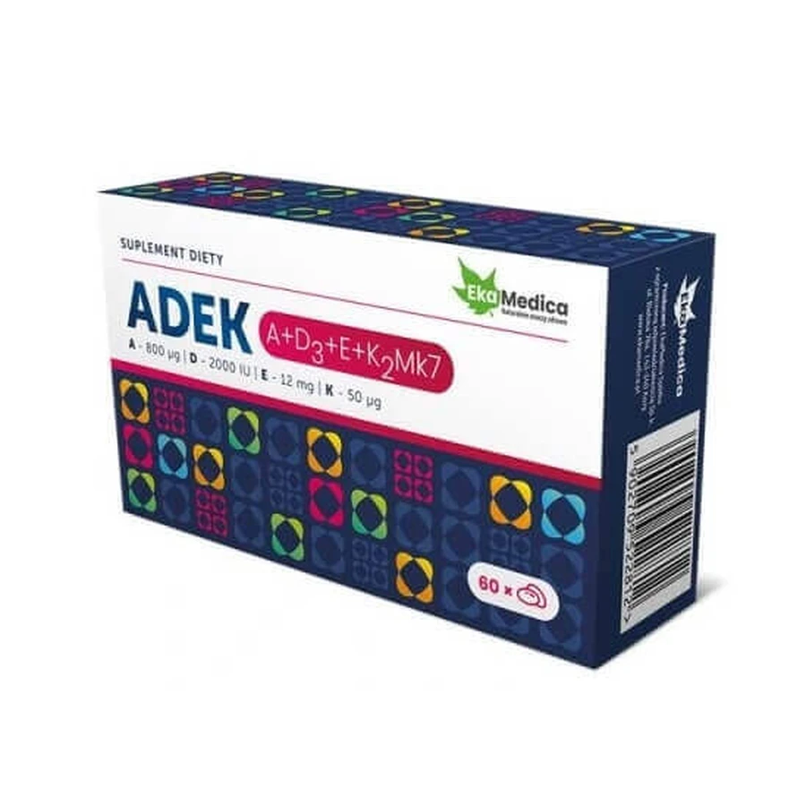 Ekamedica ADEK, 60 капсул: цены и характеристики