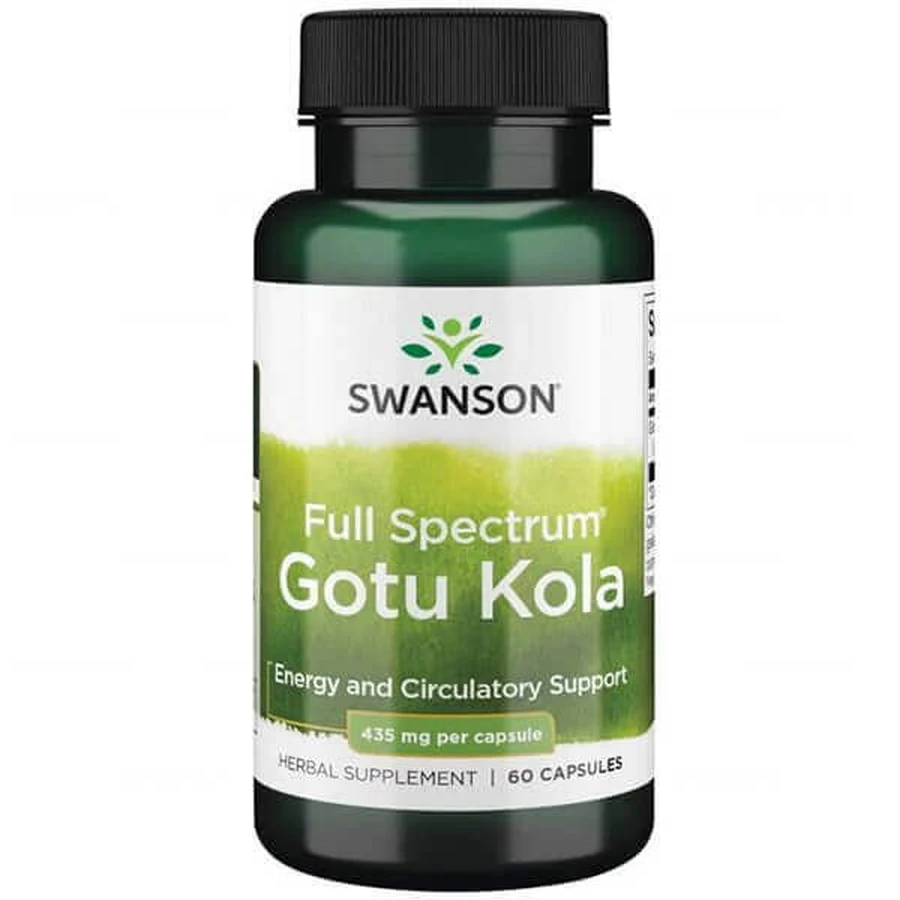 Swanson Full Spectrum Gotu Kola, азиатское растение, 60 капсул: цены и характеристики