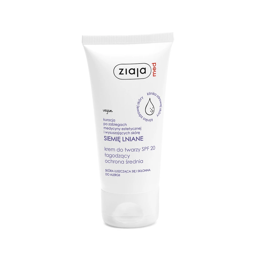 Ziaja MED, Siemi Lniane, Крем для обличчя SPF 20, 50 мл: ціни та характеристики