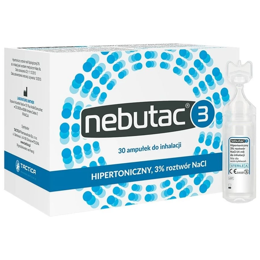 Небутак 3 Tactica Nebutac 3% гипертонический раствор Nacl для ингаляций, ампулы 4 мл, 30 шт.: цены и характеристики